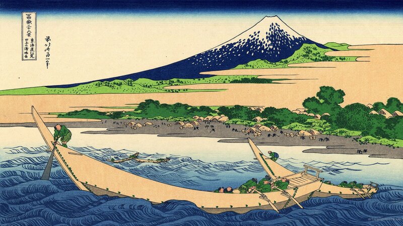 Fishermen in Boats — Blue, Serene