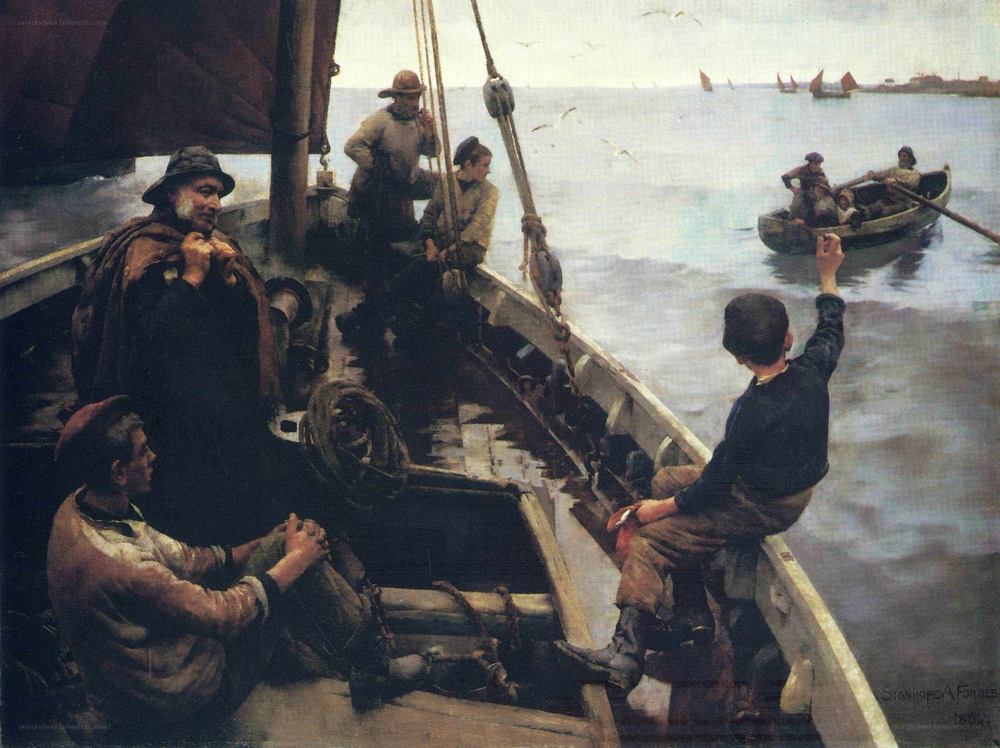 Fishermen on a boat