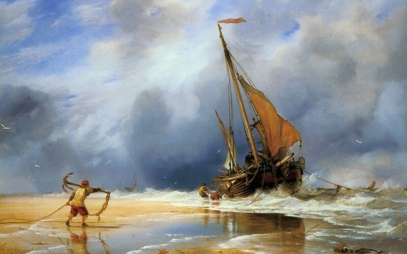 Fishermen on Beach