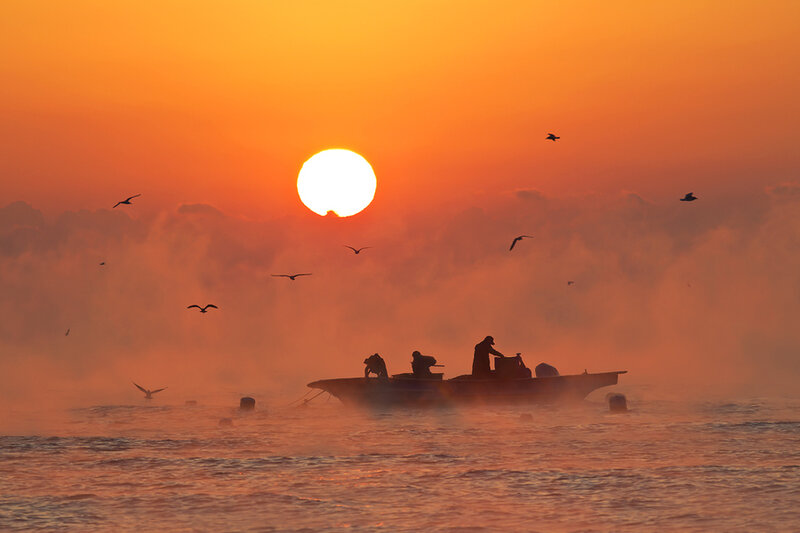 Fishermen on Boat