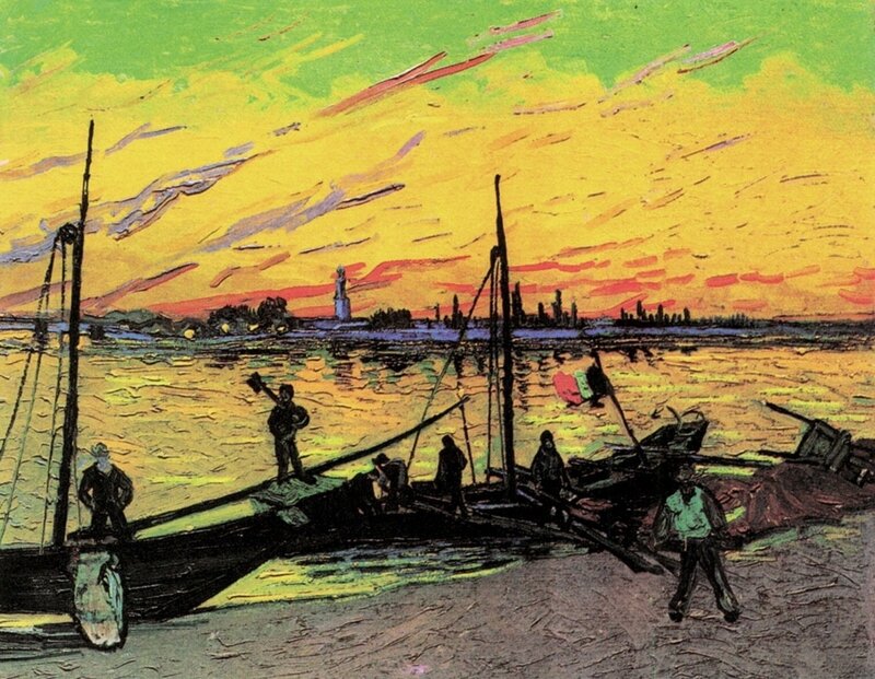 Fishermen on Boats — Yellow