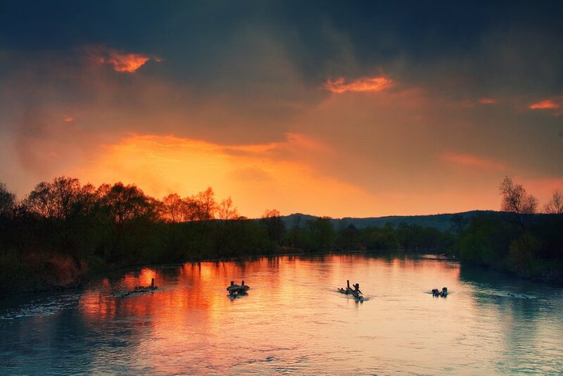 Fishermen on River