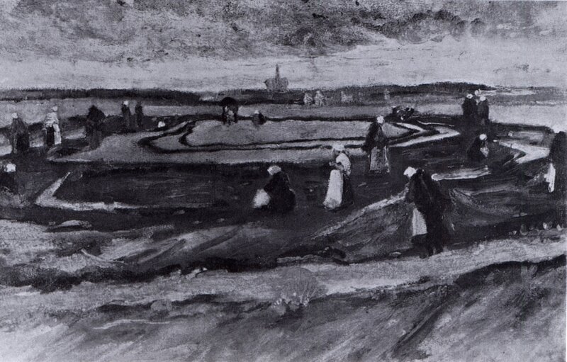 Fishermen on the shore