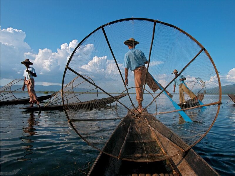 Fishermen with Nets