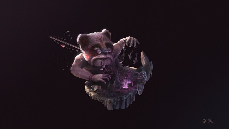 Fishing Bear Creature