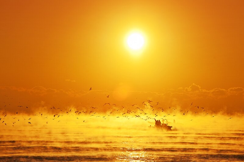 Fishing Boat at Sunrise