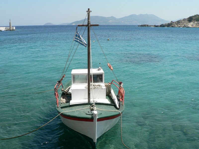 Fishing boat in Greek harbor