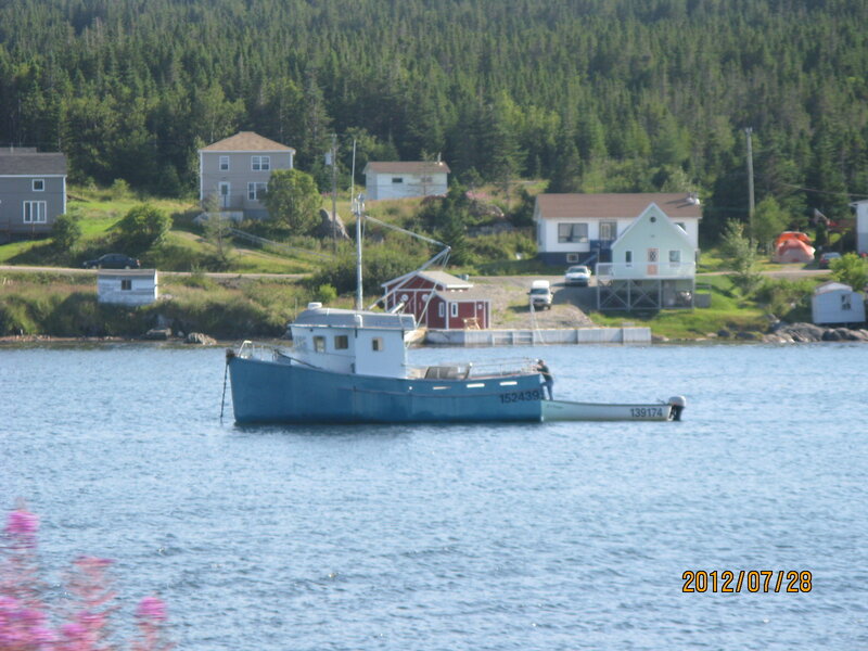 Fishing Boat in Harbor — Blue, Calm, Summer