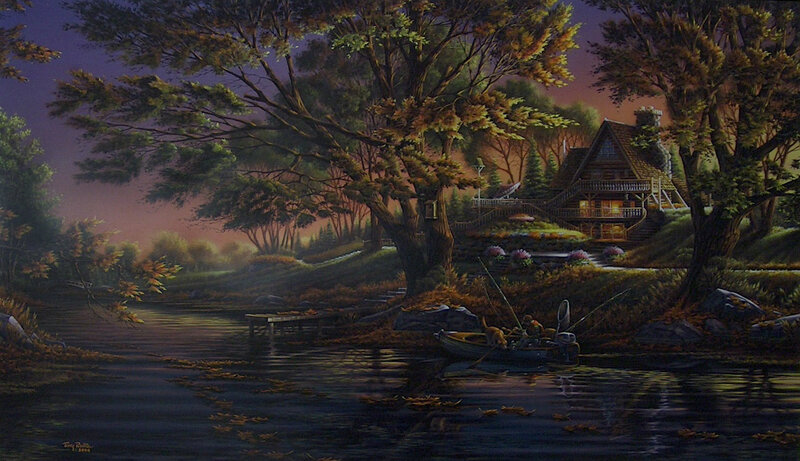 Fishing Boat on Lake