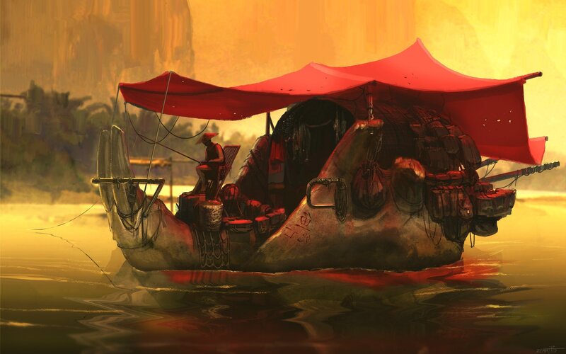 Fishing Boat on River