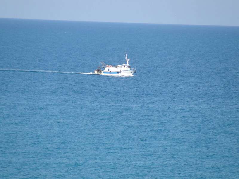 Fishing boat on the open sea