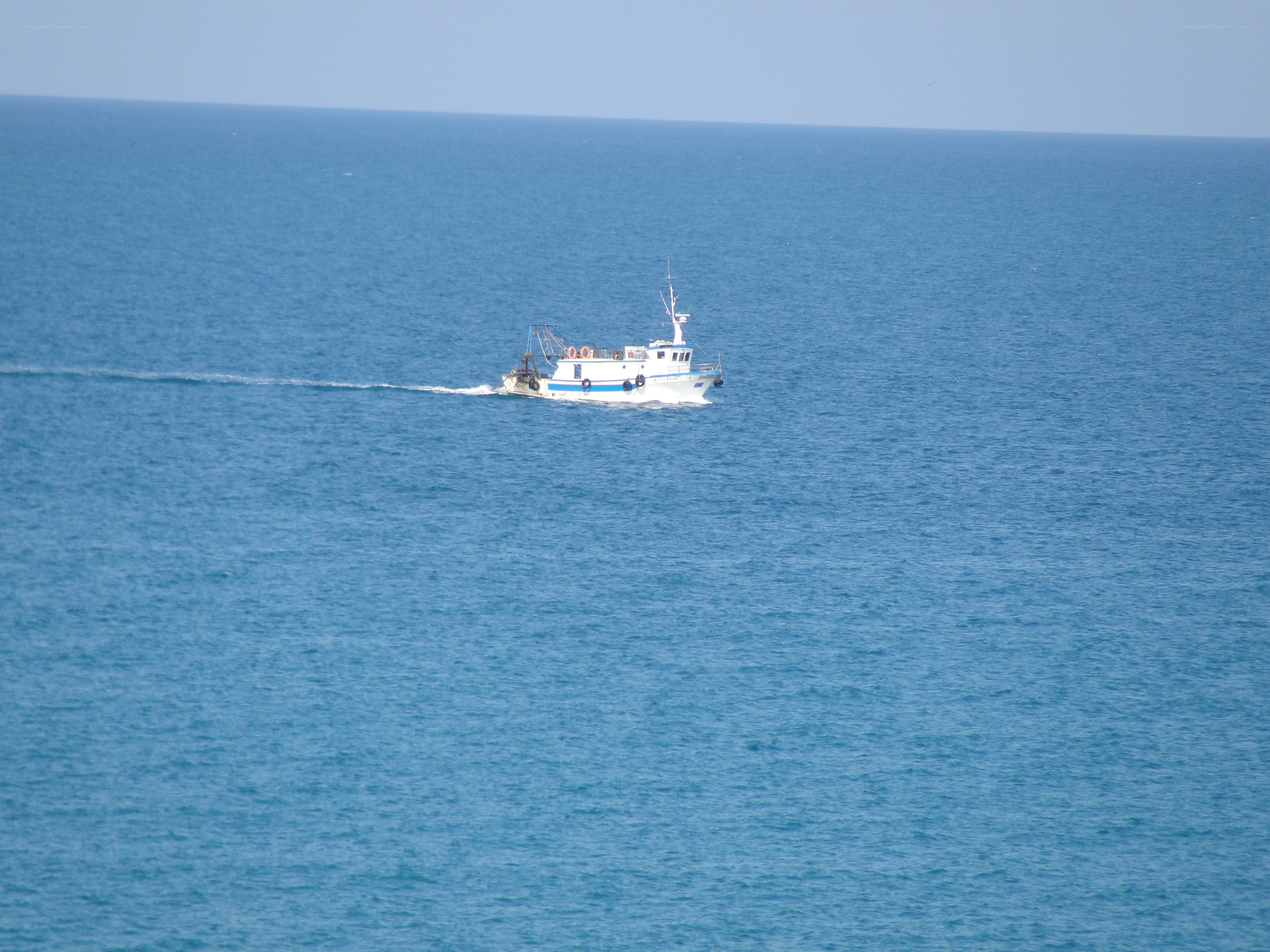 Fishing boat on the open sea