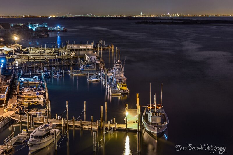 Fishing Boats at Night — Black, Serene