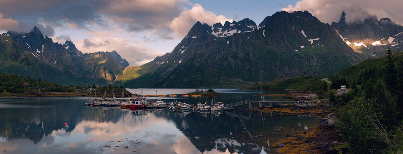 Fishing Boats in Fjord
