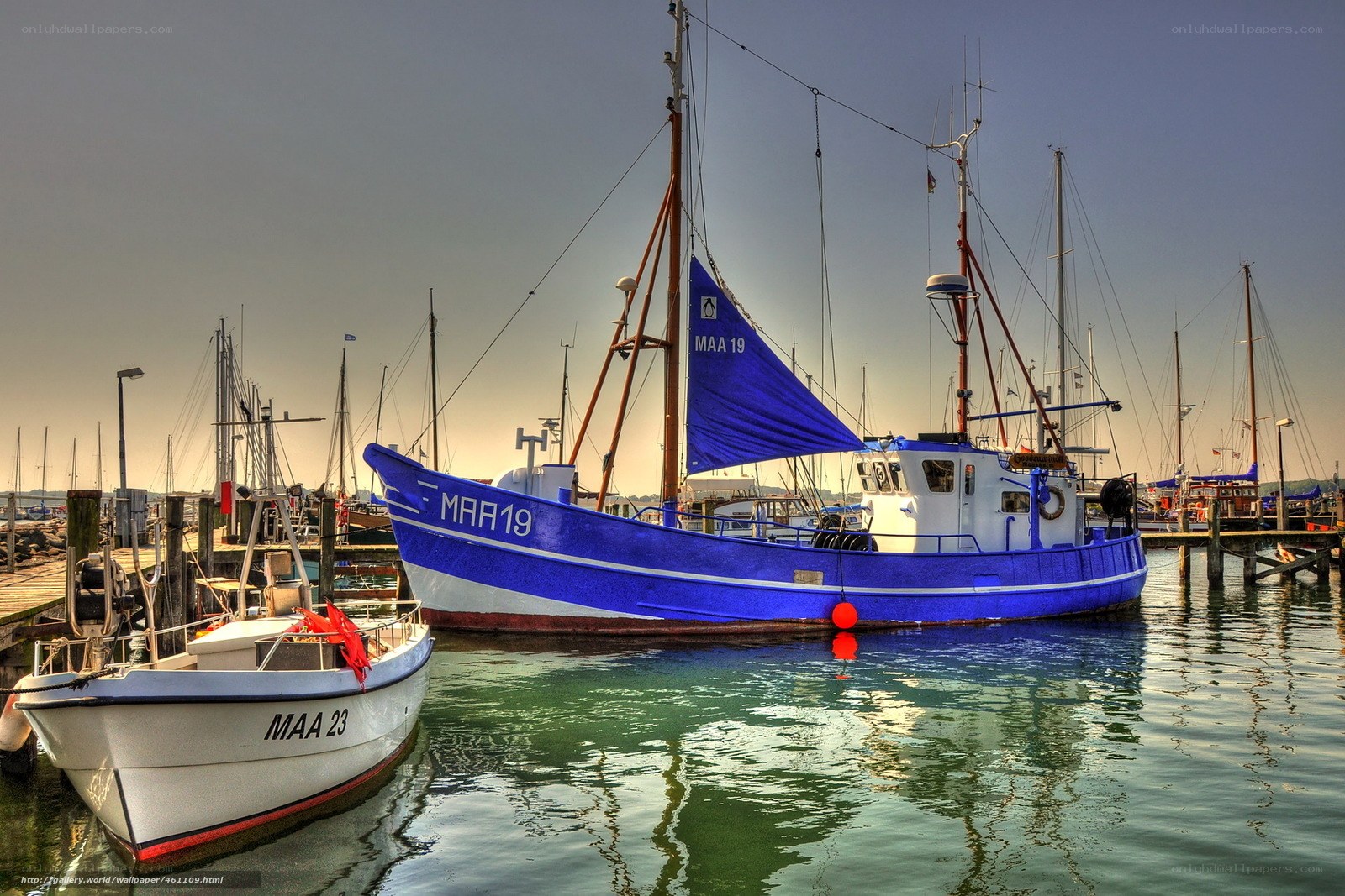 Fishing boats in harbor
