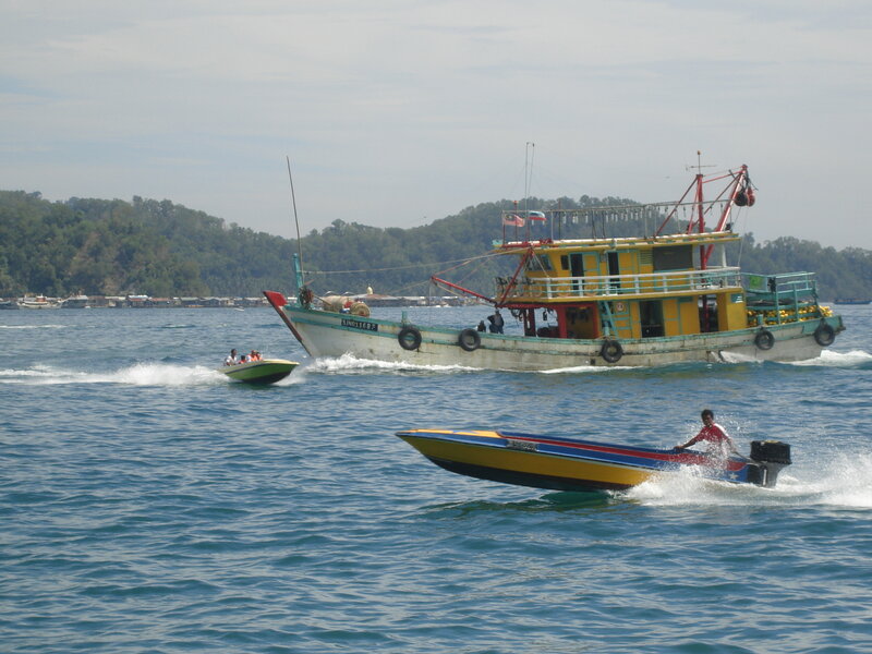 Fishing Boats in Sea