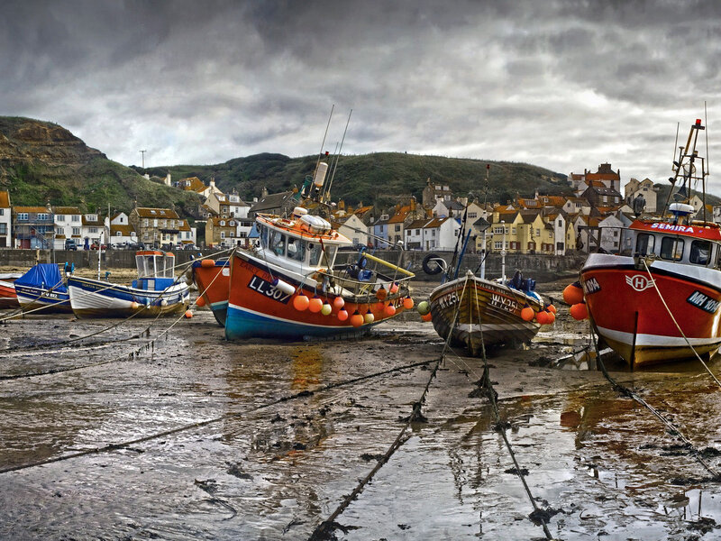 Fishing Boats on Mudflats