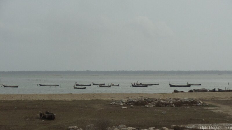 Fishing Boats on Shore — Gray, Overcast