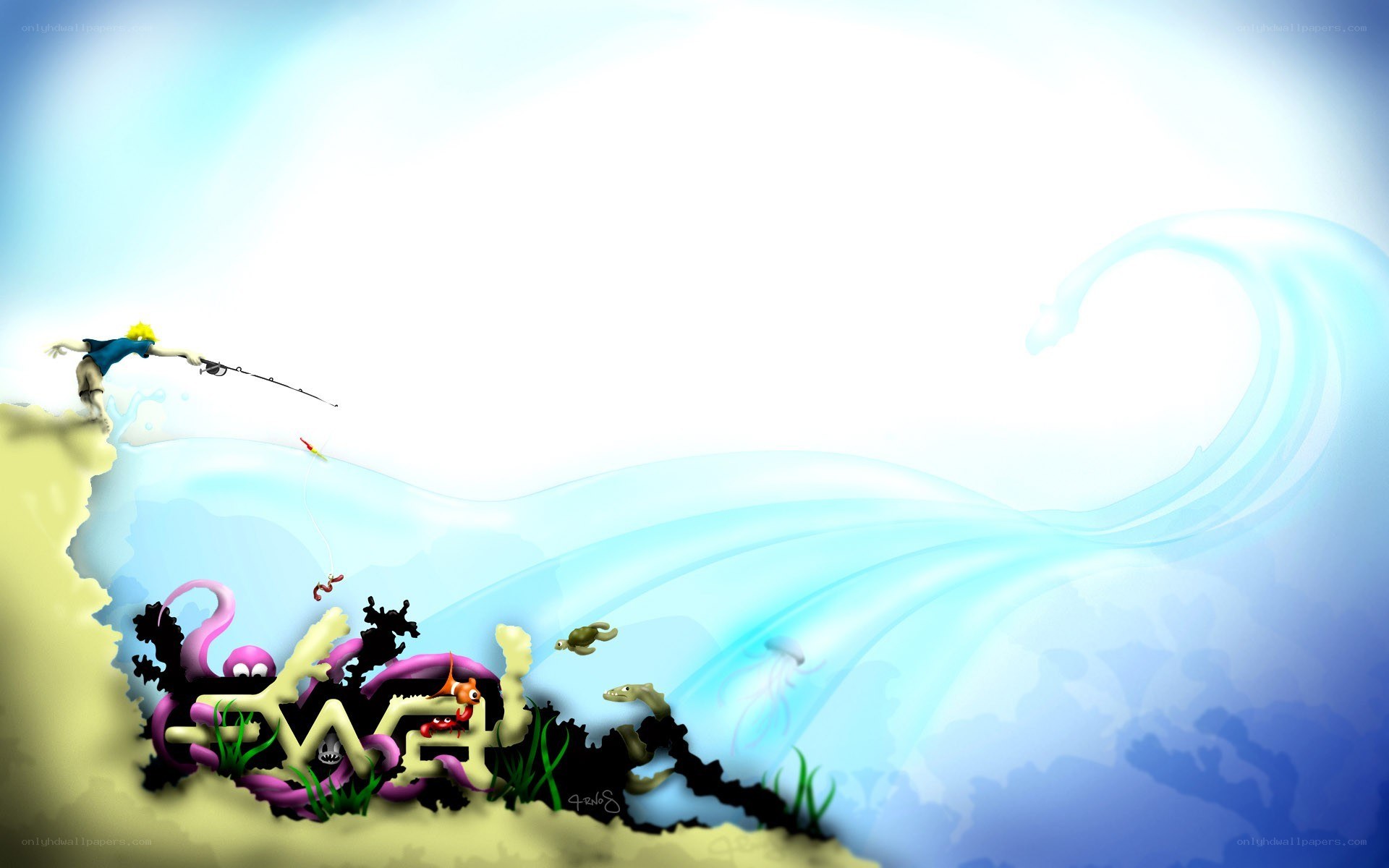 fishing by the sea
