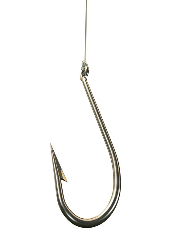 fishing hook on a line