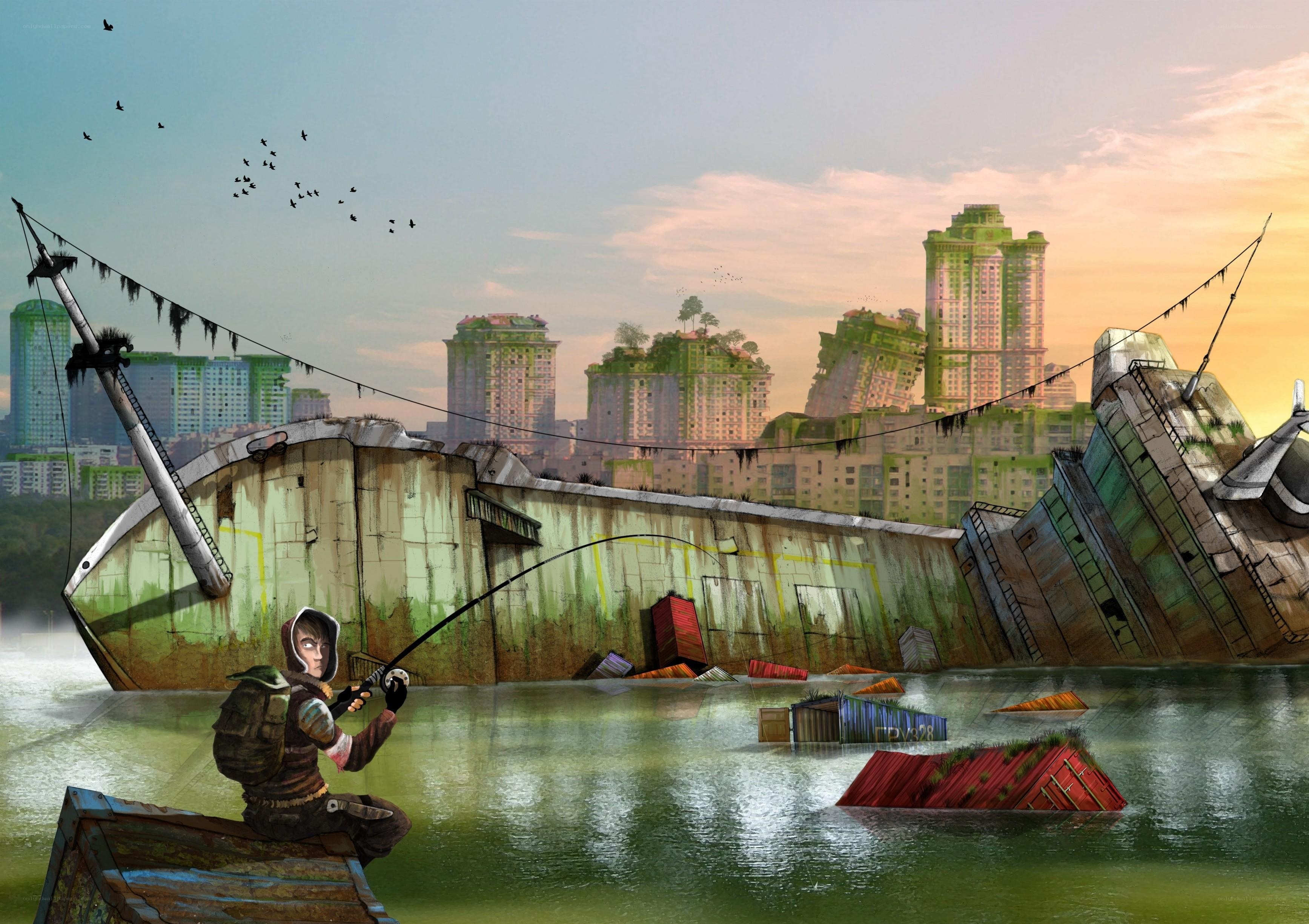 Fishing in a post-apocalyptic city