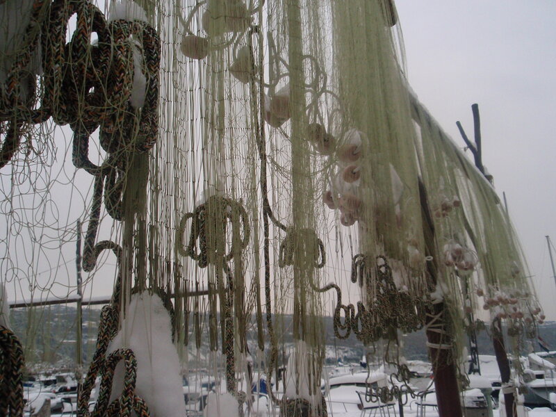 Fishing Nets in Snow