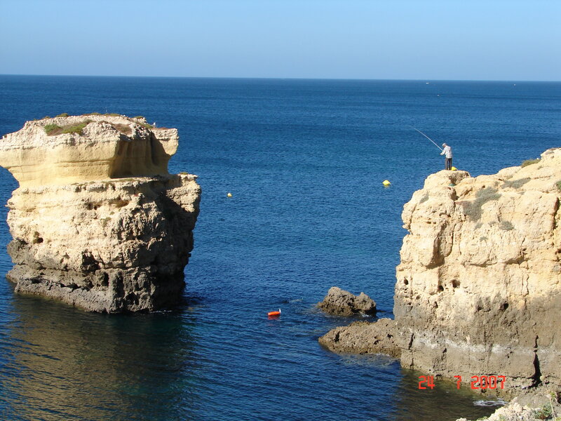 Fishing on coastal cliffs