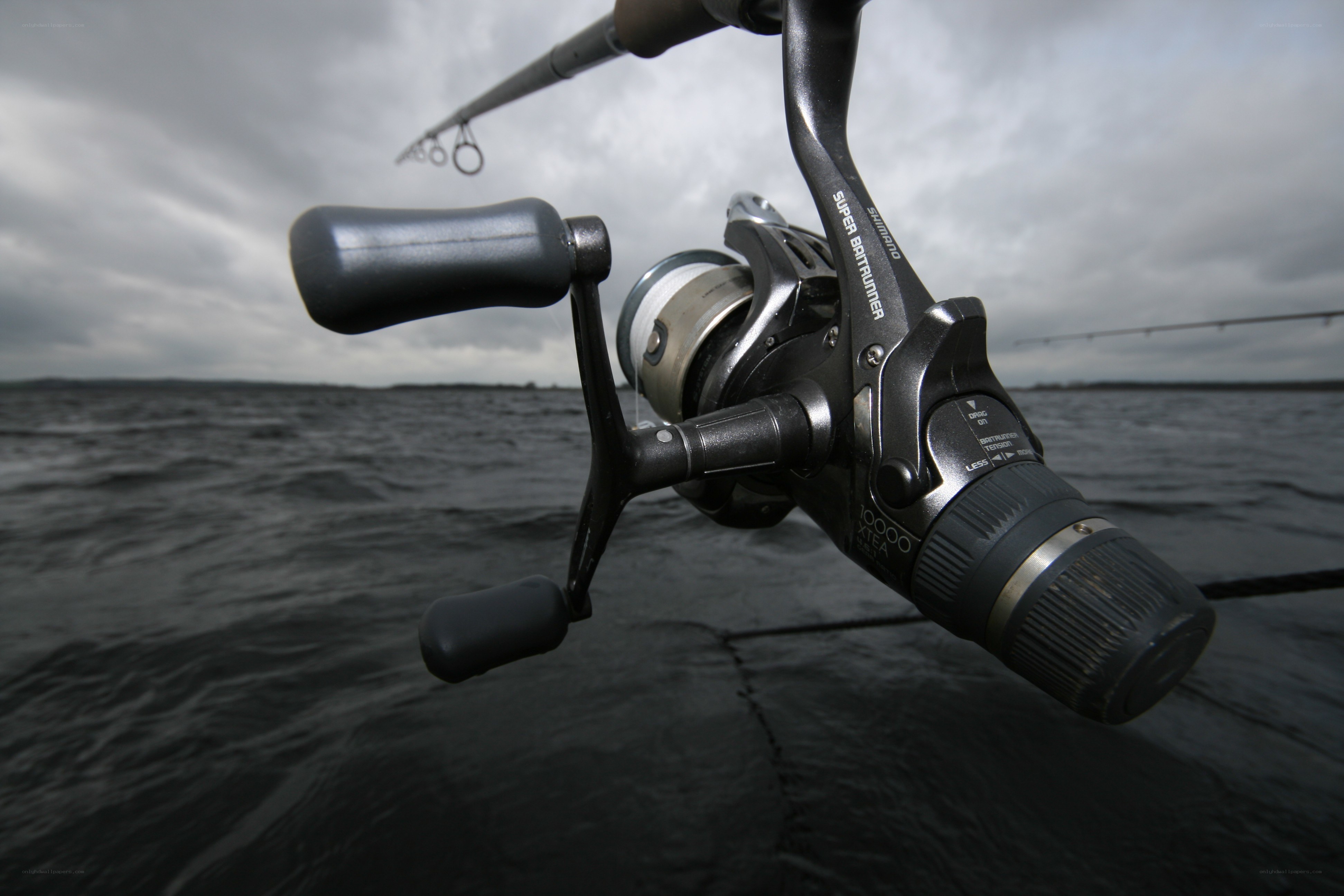 fishing rod on a lake