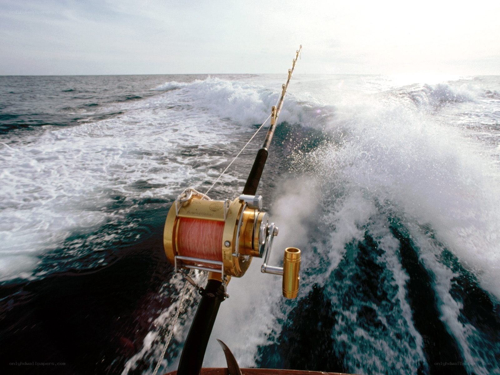 Fishing rod on a moving boat