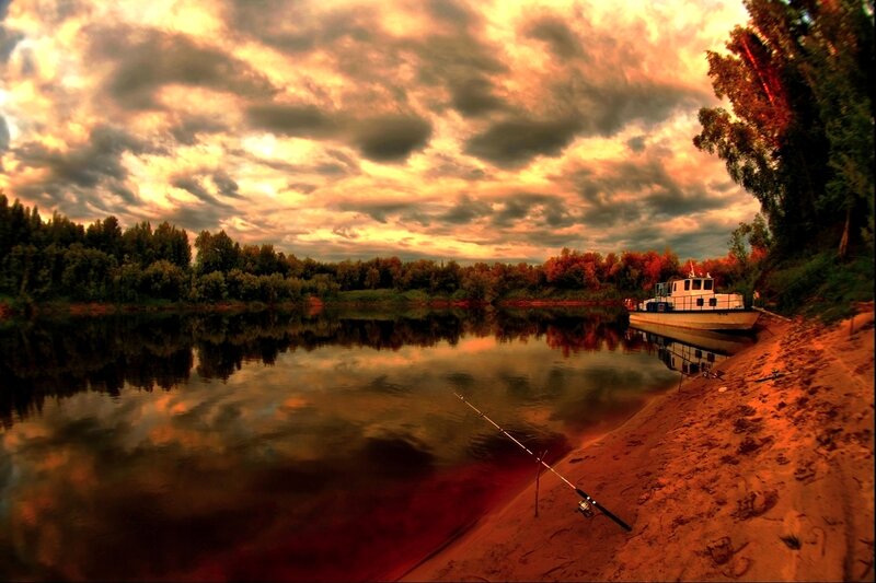 Fishing Rod on Riverbank