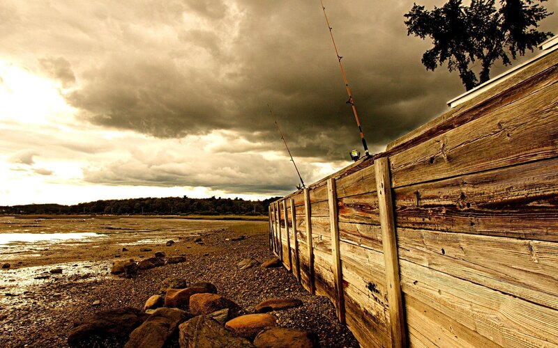 Fishing Rods on a Wall