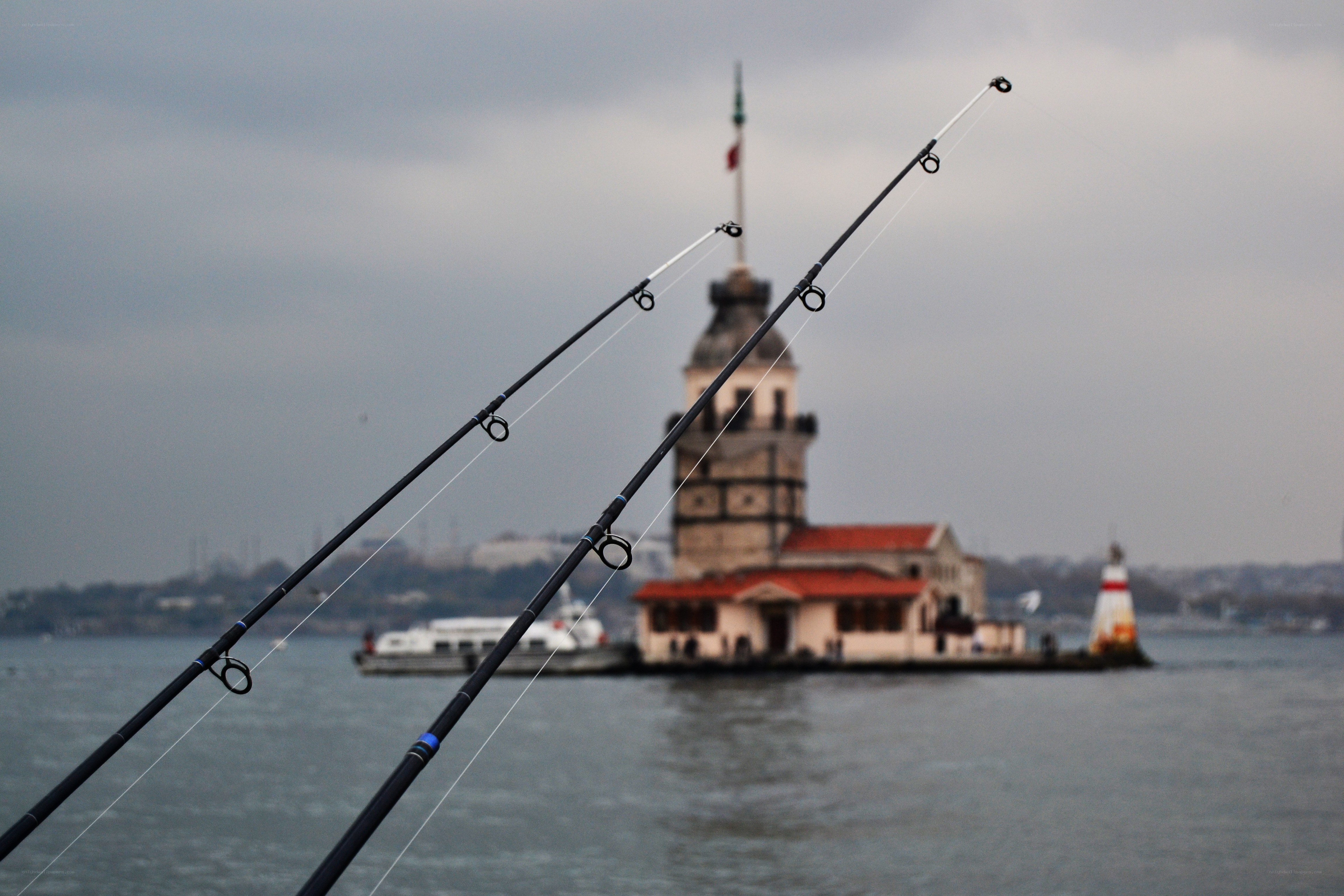 Fishing rods with Maiden's Tower