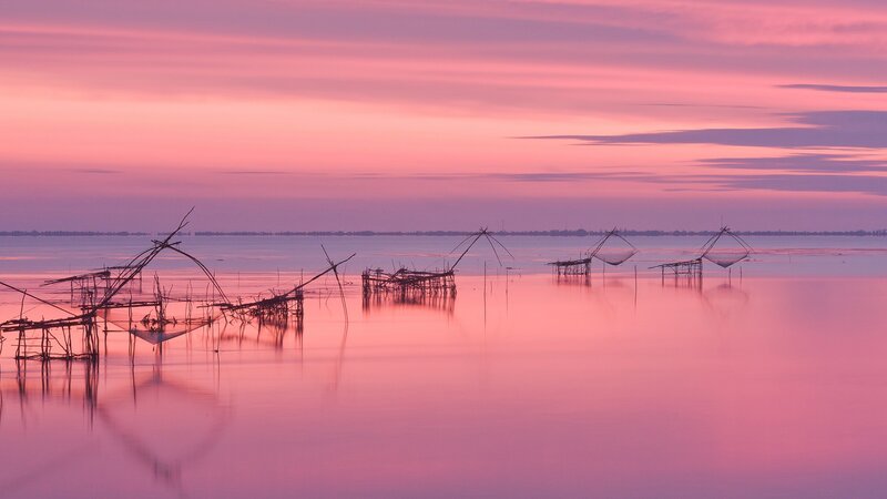 Fishing Traps on Water