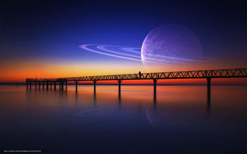 Fishing under a ringed planet