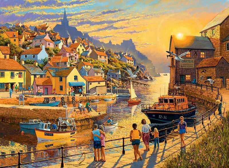 Fishing Village Harbor — Orange