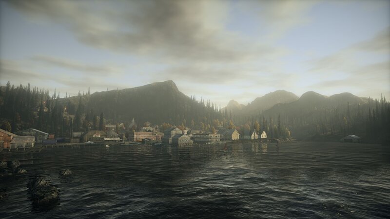Fishing Village on Lake