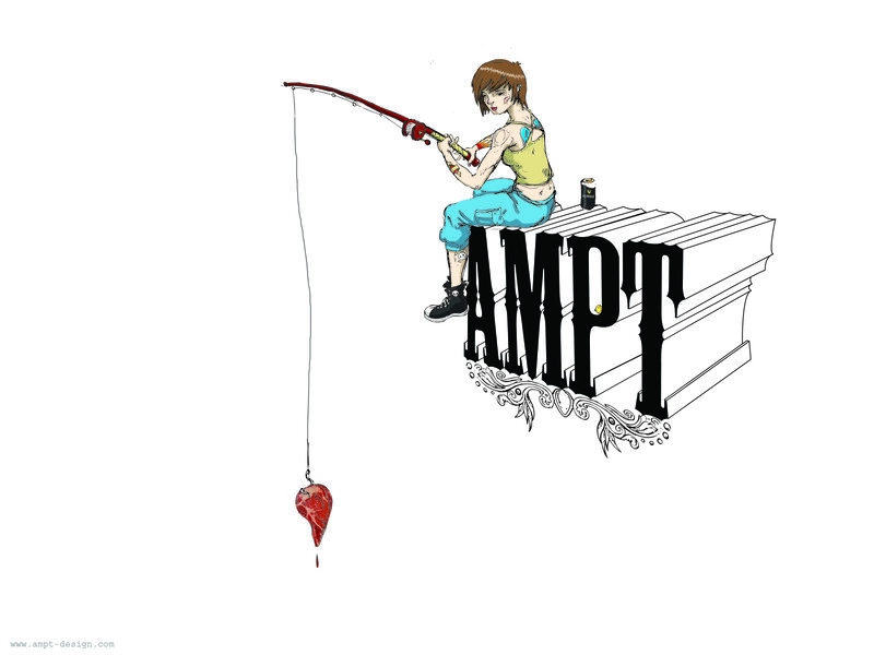 Fishing with a heart bait