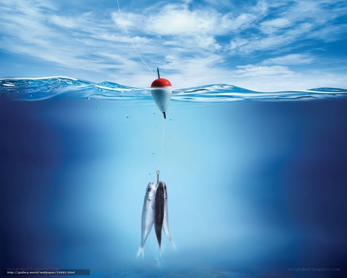Fishing with bait underwater