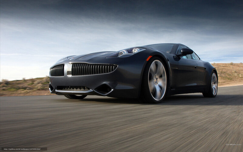 Fisker Karma sports car in motion