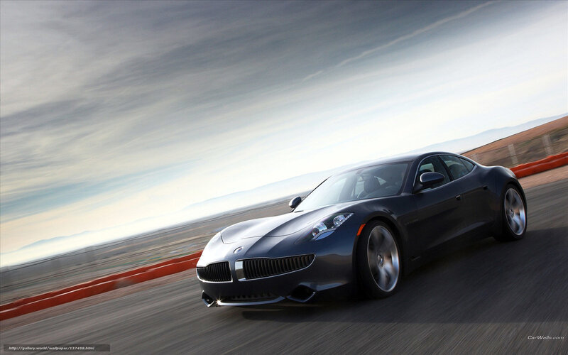 Fisker Karma sports car in motion