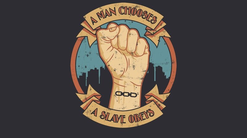 Fist Breaking Chains — Blue