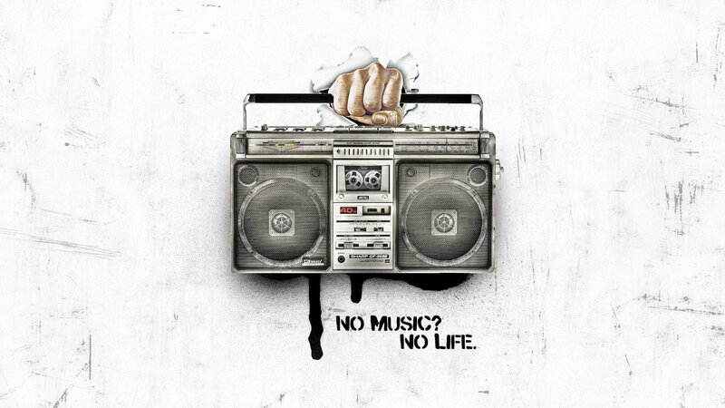 Fist Breaking Through Boombox