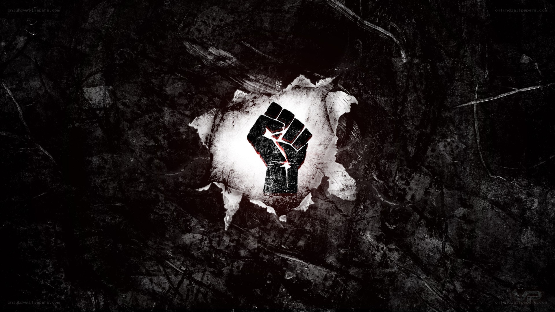 fist breaking through wall