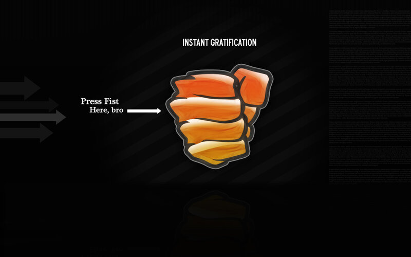 Fist Icon on Dark Background