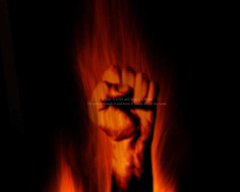 fist in flames