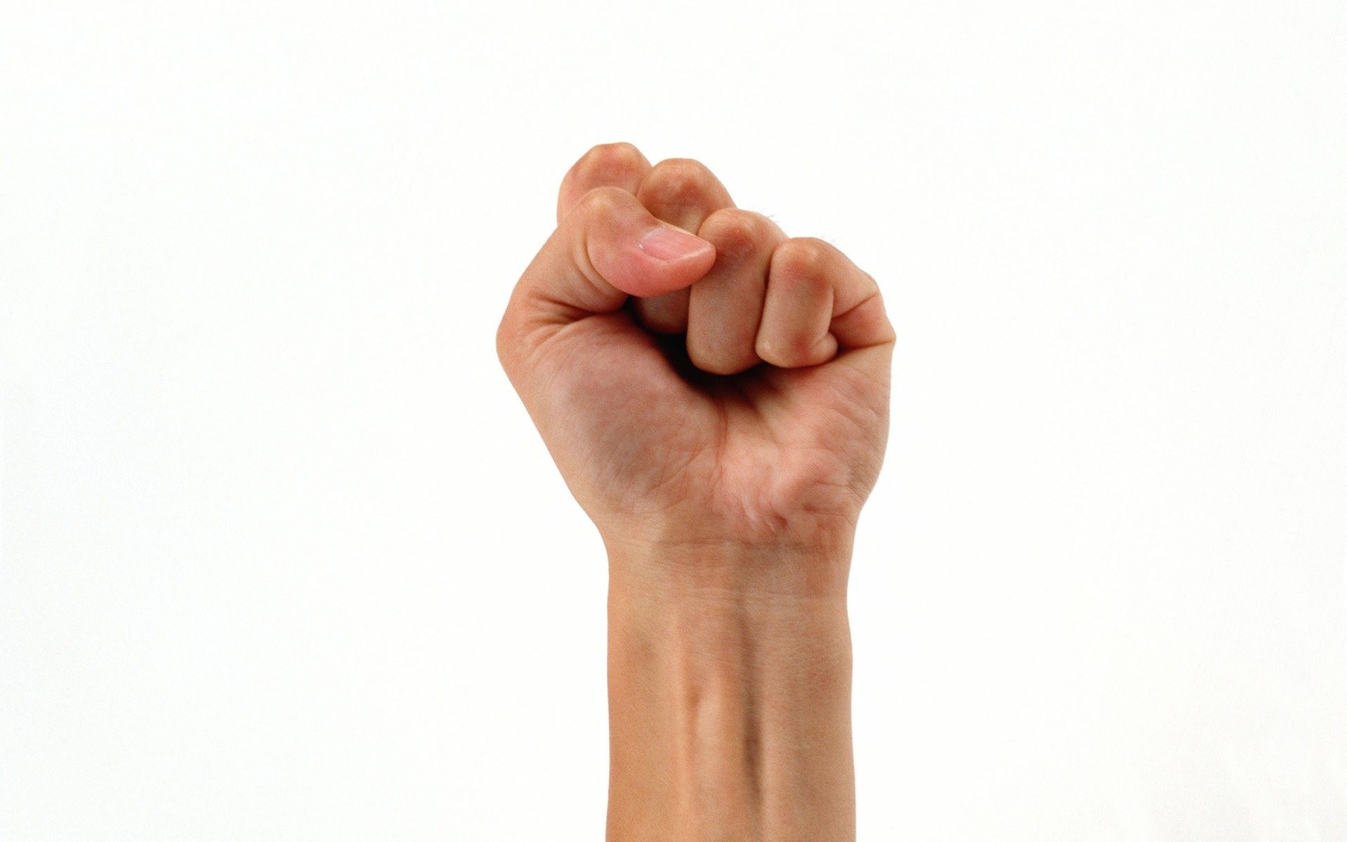 fist on white background