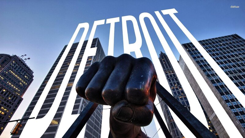 Fist Sculpture in City