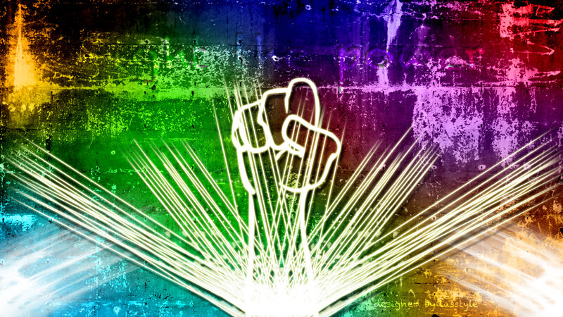 Fist with Light Rays