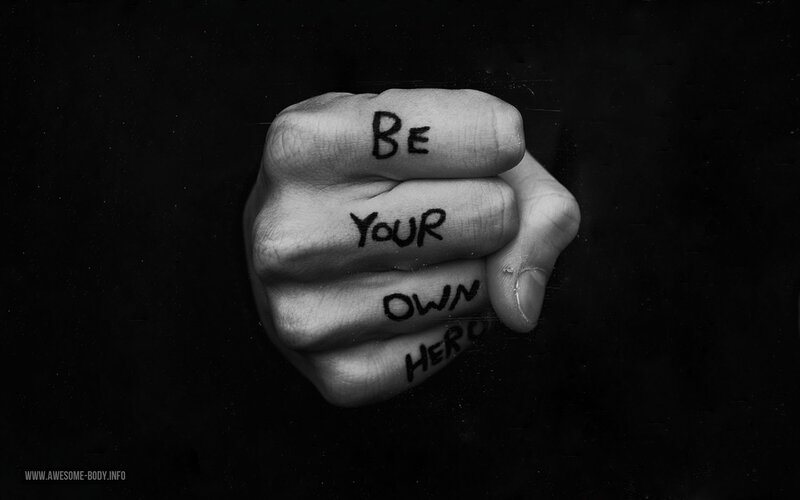 Fist with Text on Knuckles