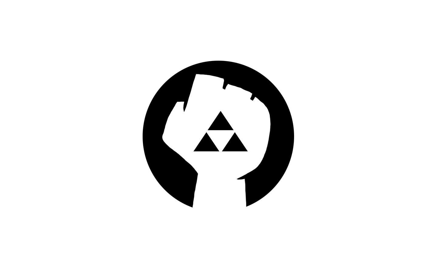 fist with triforce symbol
